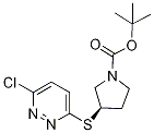 (R)-3-(6-Chloro-pyridazin-3-ylsulfa
nyl)-pyrrolidine-1-carboxylic acid
tert-butyl ester Struktur