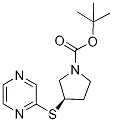 (R)-3-(Pyrazin-2-ylsulfanyl)-pyrrol
idine-1-carboxylic acid tert-butyl
ester Struktur