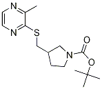 3-(3-Methyl-pyrazin-2-ylsulfanylMet
hyl)-pyrrolidine-1-carboxylic acid
tert-butyl ester Struktur