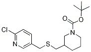 3-(6-Chloro-pyridin-3-ylMethylsulfa
nylMethyl)-piperidine-1-carboxylic
acid tert-butyl ester Struktur