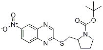 2-(6-Nitro-quinoxalin-2-ylsulfanylM
ethyl)-pyrrolidine-1-carboxylic aci
d tert-butyl ester Struktur