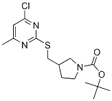 3-(4-Chloro-6-Methyl-pyriMidin-2-yl
sulfanylMethyl)-pyrrolidine-1-carbo
xylic acid tert-butyl ester Struktur