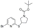 3-(6-BroMo-pyridin-2-ylsulfanyl)-py
rrolidine-1-carboxylic acid tert-bu
tyl ester Struktur