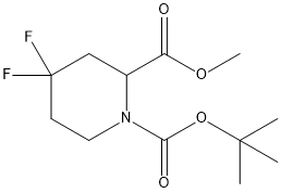 1-tert-butyl 2-Methyl 4,4-difluoropiperidine-1,2-dicarboxylate Struktur