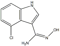 (E)-4-chloro-N'-hydroxy-1H-indole-3-carboxamidine Struktur