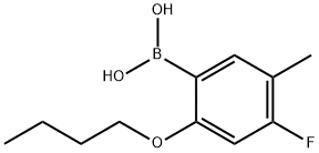 2-Butoxy-4-fluoro-5-methylphenylboronic acid Struktur