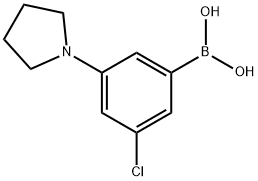 3-Chloro-5-(pyrrolidin-1-yl)phenylboronic acid Struktur