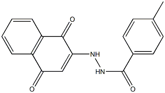 N'-(1,4-Dioxo-1,4-dihydronaphthalen-2-yl)-4-methylbenzohydrazide Struktur