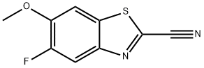 5-fluoro-6-Methoxybenzo[d]thiazole-2-carbonitrile Struktur