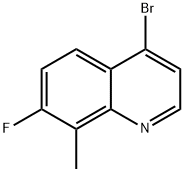 4-broMo-7-fluoro-8-Methylquinoline Struktur