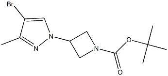 3-(4-BroMo-3-Methyl-pyrazol-1-yl)-azetidine-1-carboxylic acid tert-butyl ester Struktur