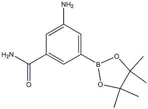 3-aMino-5-(4,4,5,5-tetraMethyl-1,3,2-dioxaborolan-2-yl)benzaMide Struktur