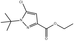 ethyl 1-tert-butyl-5-chloro-1H-pyrazole-3-carboxylate Struktur