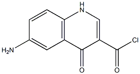 6-aMino-4-oxo-1,4-dihydroquinoline-3-carbonyl chloride Struktur