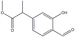 Methyl 2-(4-forMyl-3-hydroxyphenyl)propanoate Struktur