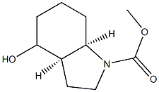 (3aR,7aR)-Methyl 4-hydroxyoctahydro-1H-indole-1-carboxylate Struktur