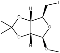 (3aS,4S,6R,6aR)-4-(iodoMethyl)-6-Methoxy-2,2-diMethyltetrahydrofuro[3,4-d][1,3]dioxole Struktur