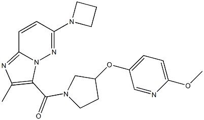 (6-(azetidin-1-yl)-2-MethyliMidazo[1,2-b]pyridazin-3-yl)(3-((6-Methoxypyridin-3-yl)oxy)pyrrolidin-1-yl)Methanone Struktur