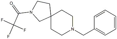 1-(8-benzyl-2,8-diazaspiro[4.5]decan-2-yl)-2,2,2-trifluoroethanone Struktur