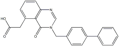 2-(3-([1,1'-biphenyl]-4-ylMethyl)-4-oxo-3,4-dihydroquinazolin-5-yl)acetic acid Struktur