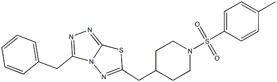 3-benzyl-6-((1-tosylpiperidin-4-yl)Methyl)-[1,2,4]triazolo[3,4-b][1,3,4]thiadiazole Struktur