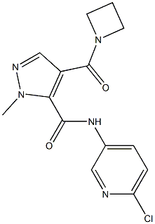 4-(azetidine-1-carbonyl)-N-(6-chloropyridin-3-yl)-1-Methyl-1H-pyrazole-5-carboxaMide Struktur