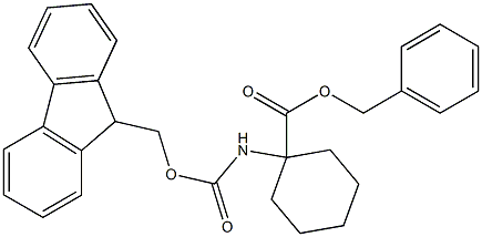 benzyl 1-((((9H-fluoren-9-yl)Methoxy)carbonyl)aMino)cyclohexanecarboxylate Struktur