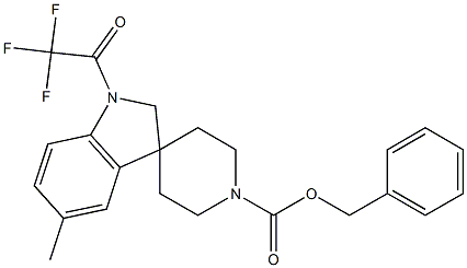 benzyl 5-Methyl-1-(2,2,2-trifluoroacetyl)spiro[indoline-3,4'-piperidine]-1'-carboxylate Struktur