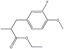 ethyl 3-(3-fluoro-4-Methoxyphenyl)-2-Methylpropanoate Struktur