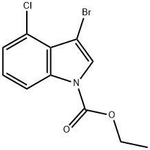 Ethyl 3-BroMo-4-chloroindole-1-carboxylate Struktur