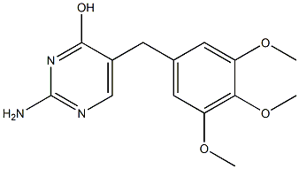 2-aMino-4Hydroxy-5-(3,4,5-triMethoxybenzyl)pyriMidine Struktur