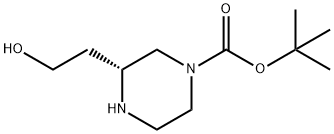 (R)-tert-butyl 3-(2-Hydroxyethyl)piperazine-1-carboxylate Struktur