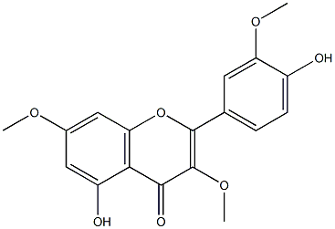 5,4'-dihydroxy-3,3' ,7-triMethoxy flavone Struktur