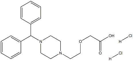 [2-[4-[DiphenylMethyl]piperazin-1-yl]ethoxy]aceticAcidDihydrochloride Struktur