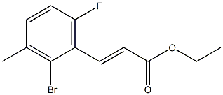 (E)-ethyl 3-(2-broMo-6-fluoro-3-Methylphenyl)acrylate Struktur