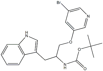 [2-(5-BroMo-pyridin-3-yloxy)-1-(1H-indol-3-ylMethyl)-ethyl]-carbaMic acid tert-butyl ester Struktur