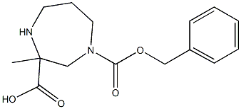 1-benzyl 3-Methyl 1,4-diazepane-1,3-dicarboxylate Struktur