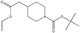 4-EthoxycarbonylMethyl-piperidine-1-carboxylic acid tert-butyl ester Struktur