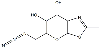 5-AzidoMethyl-2-Methyl-5,6,7,7a-tetrahydro-3aH-pyrano[3,2-d]thiazole-6,7-diol Struktur