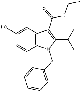 ethyl 1-benzyl-5-hydroxy-2-isopropyl-1H-indole-3-carboxylate Struktur