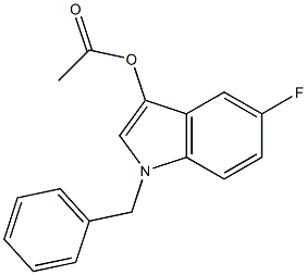 Acetic acid 1-benzyl-5-fluoro-1H-indol-3-yl ester Struktur