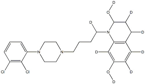 1-[4-[4-(2,3-Dichlorophenyl)piperazin-1-yl]butyl]-7-hydroxy-3,4-dihydro-
carbostyril-d8 Struktur