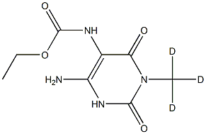 (4-AMino-1,2,3,6-tetrahydro-1-Methyl-d3-2,6-dioxo-5-pyriMidinyl)-carbaMic Acid Ethyl Ester, 1794768-19-6, 結(jié)構(gòu)式