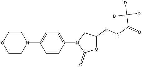 N-[[(5S)-3-[4-(4-Morpholinyl)phenyl]-2-oxo-5-oxazolidinyl]Methyl]acetaMide-d3 Struktur