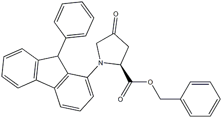 4-Oxo-1-(9-phenylfluorenyl)-proline Benzyl Ester Struktur