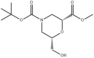 (2R,6S)-4-tert-butyl 2-Methyl 6-(hydroxyMethyl)Morpholine-2,4-dicarboxylate Struktur