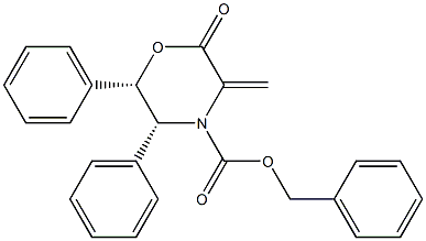 (5R,6S)-benzyl 3-Methylene-2-oxo-5,6-diphenylMorpholine-4-carboxylate Struktur