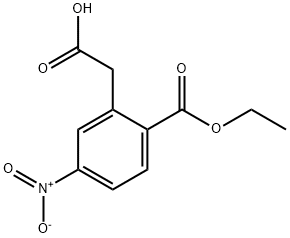 2-(2-(ethoxycarbonyl)-5-nitrophenyl)acetic acid Struktur