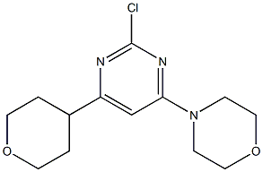 4-(2-chloro-6-(tetrahydro-2H-pyran-4-yl)pyriMidin-4-yl)Morpholine Struktur