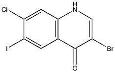 3-BroMo-7-chloro-6-iodo-1H-quinolin-4-one Struktur